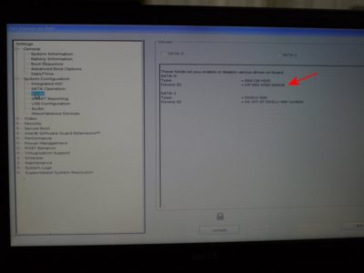 PC立ち上げるとBIOS画面になったので、SSDを認識しているか確認